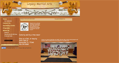 Desktop Screenshot of legacymartialarts.net