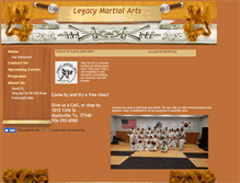 Tablet Screenshot of legacymartialarts.net